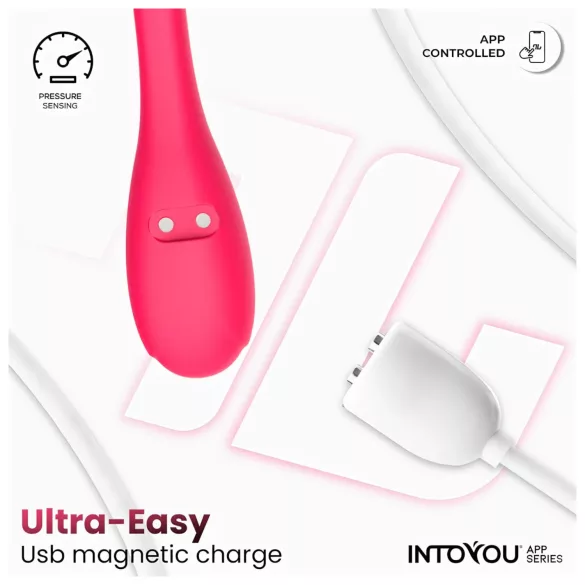 INTOYOU Kyra Pelvic - vibracijska gejša kroglica z upravljanjem prek aplikacije (rožnata)
