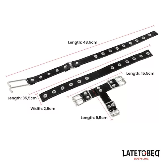 Latetobed - ovratnica z nosnim kavljem - črna