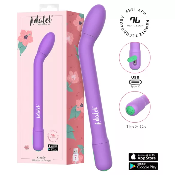 Adalet Gently - vibracijski stimulator G-točke in prostate - vijoličen