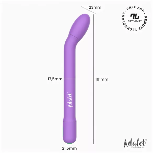 Adalet Gently - vibracijski stimulator G-točke in prostate - vijoličen