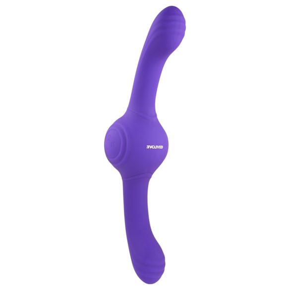 Evolved Our Gyro Vibe - polnilni, dvojni vibrator z drhtenjem (vijoličen)