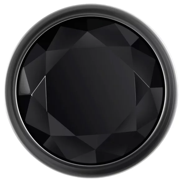 Evolved Black Gem - analni čep set - kovina - črna imitacija kamna