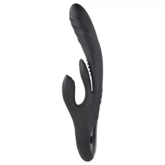   Playboy Rapid Rabbit - vibrator za klitoris in točko G - akumulatorski - črn