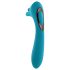 Evolved Heads or Tails - brezžični dvostranski vibrator (moder)