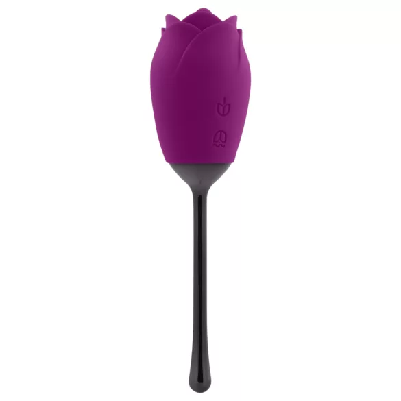 Playboy - vibrator za klitoris z jezičkom - vodoodporen, polnilec, vijoličen
