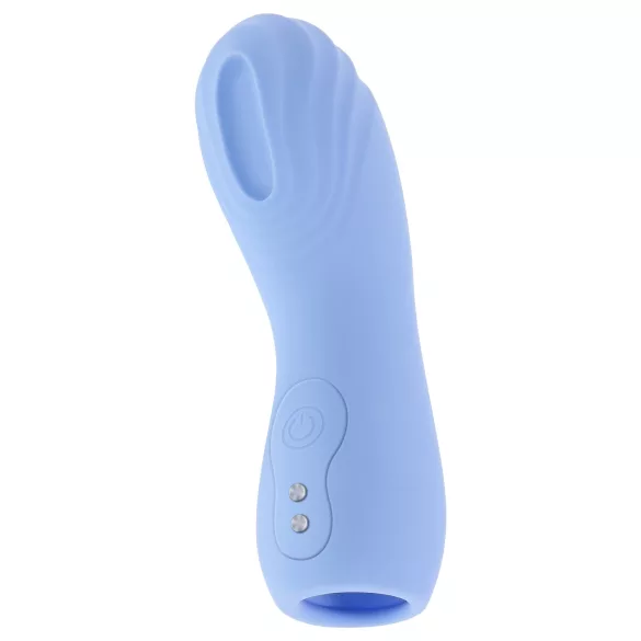 Evolved - vibracijski stimulator za prste - teksturiran - modra