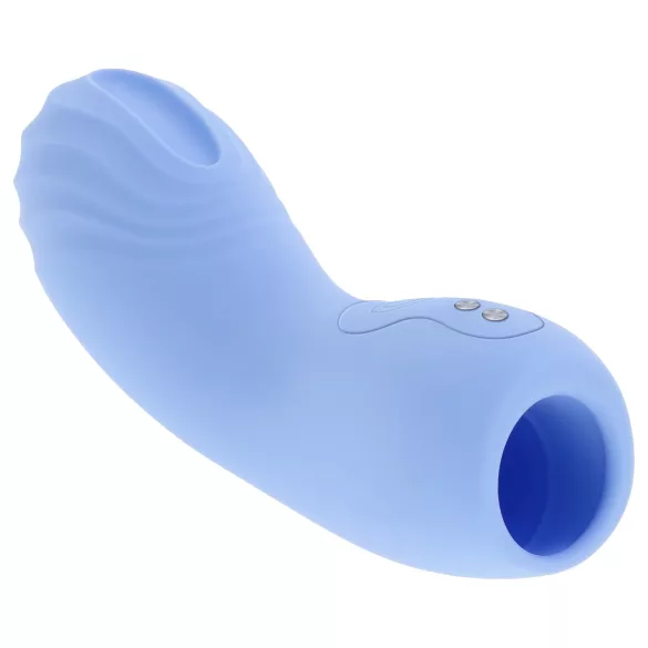 Evolved - vibracijski stimulator za prste - teksturiran - modra