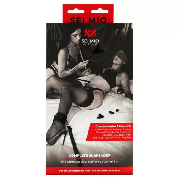 Sei Mio - bondage set za posteljo - črna