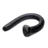 Hosed Spiral Anal Snake 19 - analni dildo z vakuumskim dnom - črna