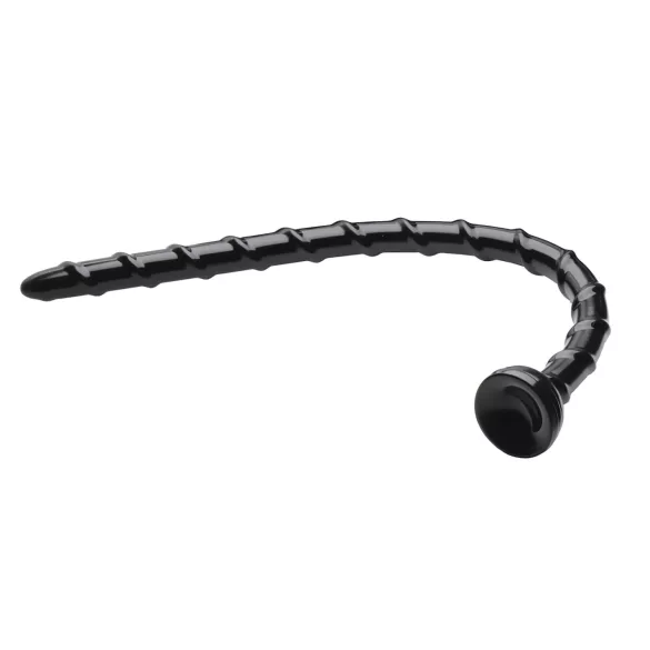 Hosed Swirl Thin Anal Snake 18 - analni dildo - tanek - črna