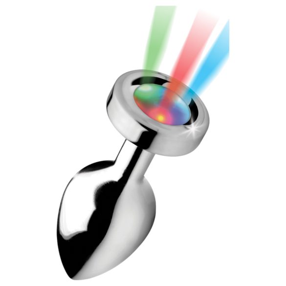 Booty Sparks - analni čep z lučko - srednji - srebrn