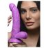 XR Brands POP - prisesek z modom, dildo z moda - 19 cm (vijolično)