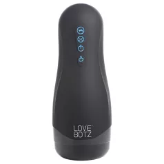   Lovebotz - avtomatski masturbator s sesanjem in vibracijami - vodoodporen, črn