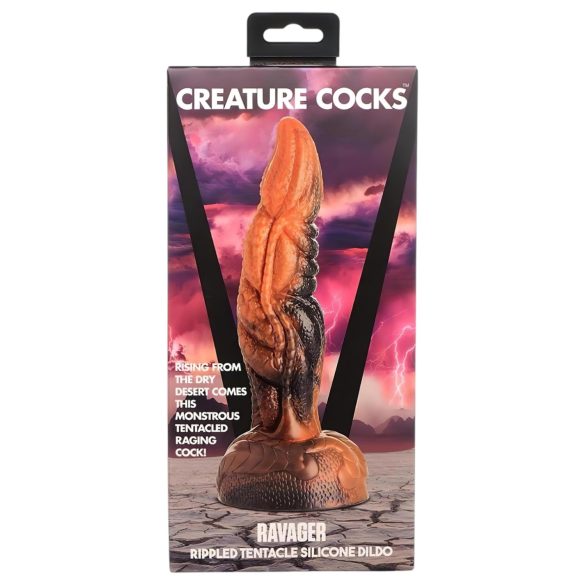 Creature Cocks Ravager - dildo z izrazito teksturo - silikonski - 20 cm