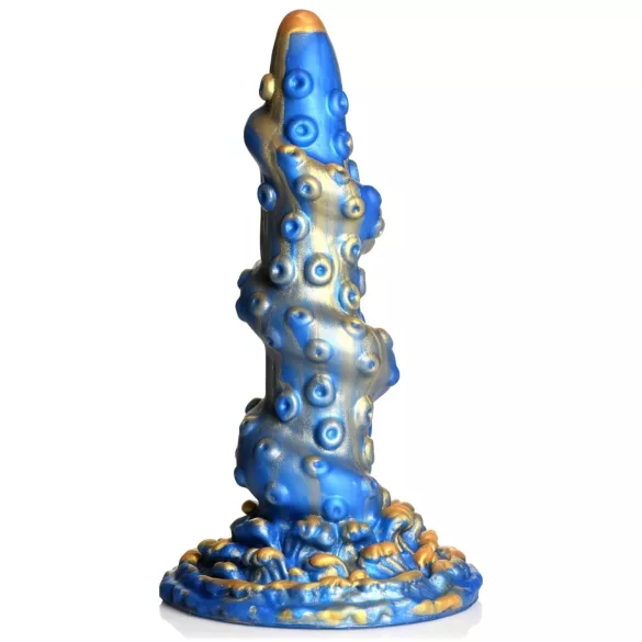 Creature Cocks Kraken - dildo spiralni hobotnični krak - 21cm zlato-modra