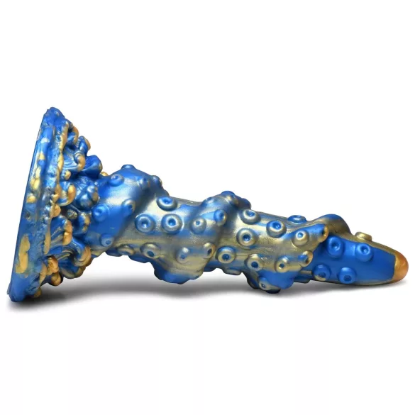 Creature Cocks Kraken - dildo spiralni hobotnični krak - 21cm zlato-modra