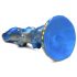 Creature Cocks Kraken - spiralni dildo s pipalkami - 21 cm (zlato-modra)