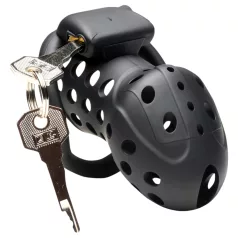   Master Series Lock Down - prezračevalna kletka za penis (črna)