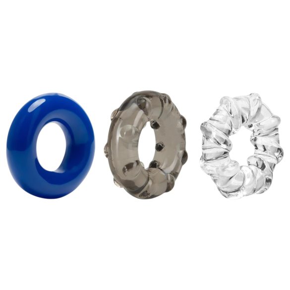 Stay Hard - set erekcijskih obročkov - 3 kosi - barvni