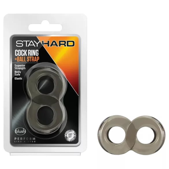 Stay Hard - penisni in testisni obroč - siva