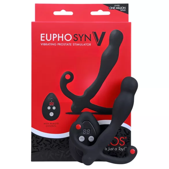 Aneros Eupho Syn V - vibracijski masažer prostate z daljinskim upravljalnikom (črn)