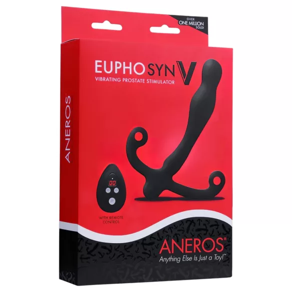 Aneros Eupho Syn V - vibracijski masažer prostate z daljinskim upravljalnikom (črn)