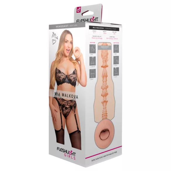 Fleshlight Mia Malkova - ustni masturbator - realistični - natur