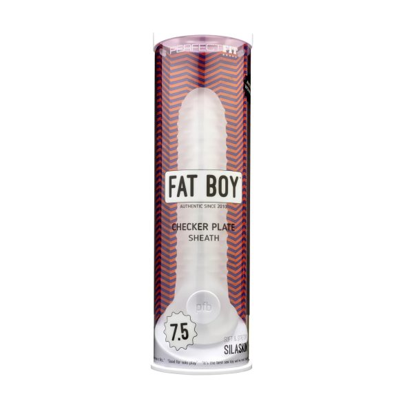 Fat Boy Checker Box - penisni rokav - 19 cm - bel