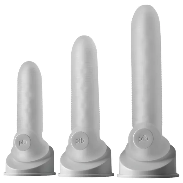 Perfect Fit - Fat Boy Micro Ribbed - kondom za penis (15 cm, bel)