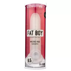   Perfect Fit - Fat Boy Micro Ribbed - kondom za penis (17 cm, bel)