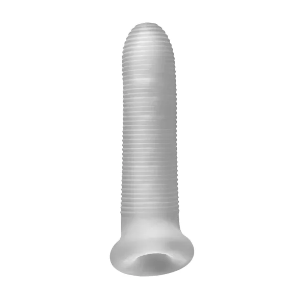 Perfect Fit - Fat Boy Micro Ribbed - kondom za penis (17 cm, bel)