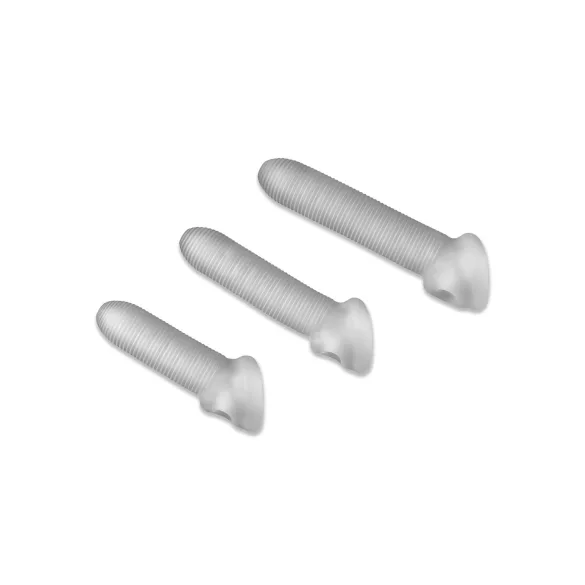 Perfect Fit - Fat Boy Micro Ribbed - kondom za penis (17 cm, bel)
