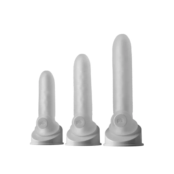 Perfect Fit - Fat Boy Micro Ribbed - kondom za penis (17 cm, bel)