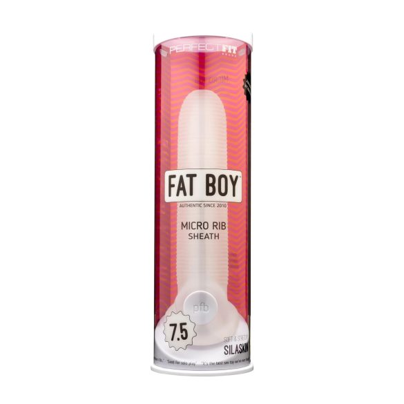 Fat Boy Micro Ribbed - penis tulec - rebrast - bel - 19 cm