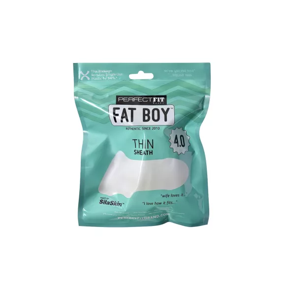 Perfect Fit - Fat Boy Thin - kondom za penis (10 cm, bel)