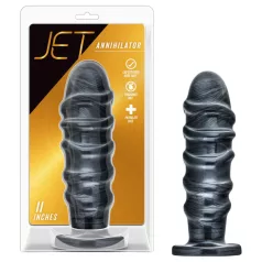 Blush Jet - XXL analni dildo (črn)