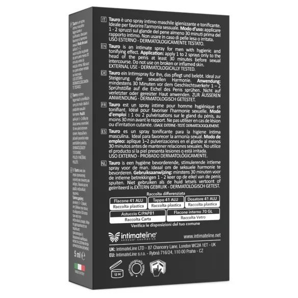 Tauro Extra Power - pršilo za odlašanje za moške (5 ml)