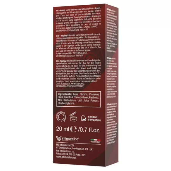 Intimateline Replay - razpršilo za odlašanje za moške (20 ml)