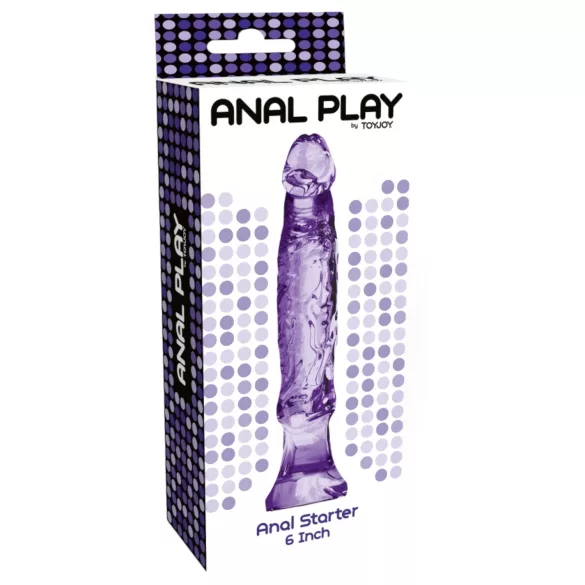 Toyjoy - analni dildo za začetnike - realistična oblika - 16 cm vijolična