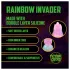Au! Rainbow Invader - silikonski fantazijski dildo (mavrični)