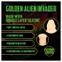 Au! Golden Alien Invader - silikonski fantazijski dildo (zlat)
