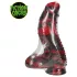 Au! Dark Lycan Spawn - silikonski fantazijski dildo (rdeče-črn)