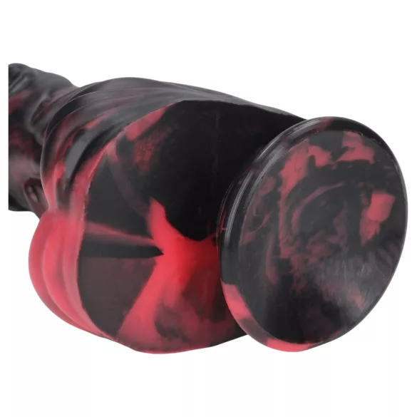 Au! Dark Lycan Spawn - silikonski fantazijski dildo (rdeče-črn)