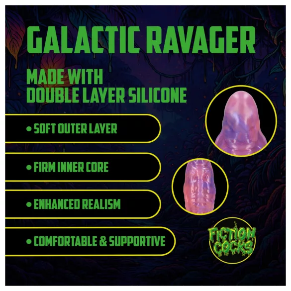Au! Galactic Ravager - silikonski fantazijski dildo (vijoličen)