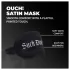 Au! - satenasta spalna očala z napisom »Suck Don't Bite« (črna)