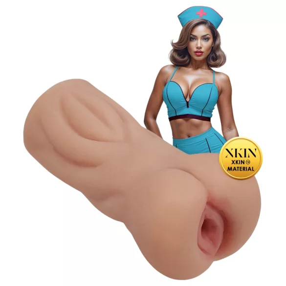 XKIN Naughty Nurse Trixie - realistična umetna vagina masturbator (naravna barva)