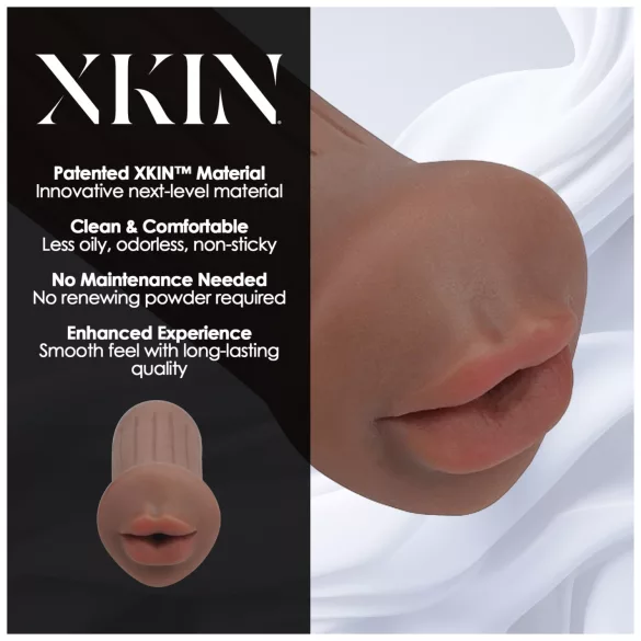 XKIN - umetna vagina masturbator - S (temna naravna barva)