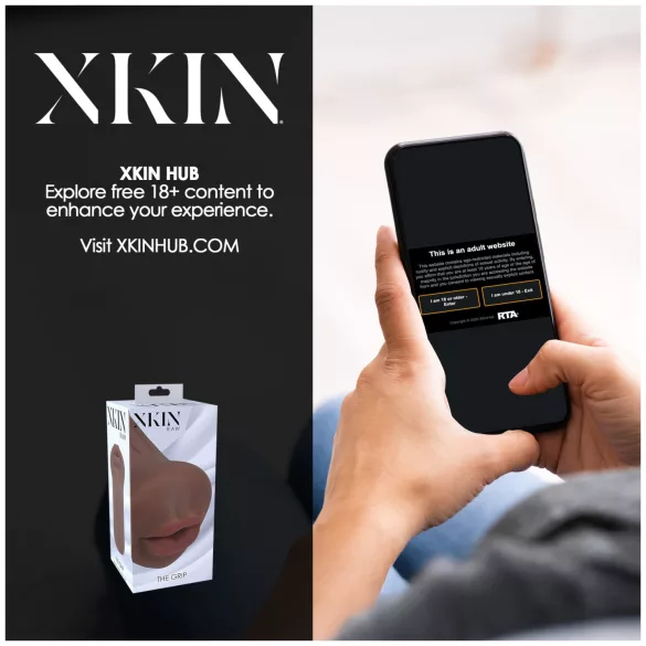 XKIN - umetna vagina masturbator - S (temna naravna barva)