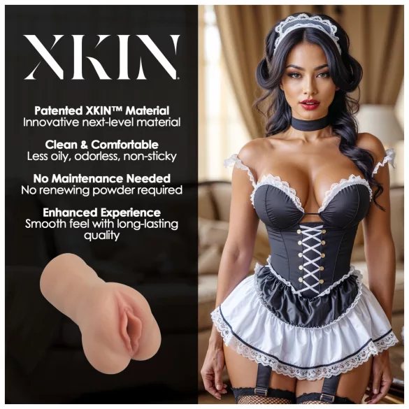 XKIN Maid Lacey - realistična umetna vagina masturbator (naravna barva)