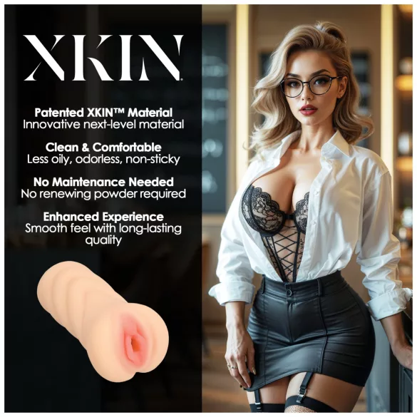 XKIN Teacher gospa Jenny - realistični umetni vagina masturbator (naravna barva)